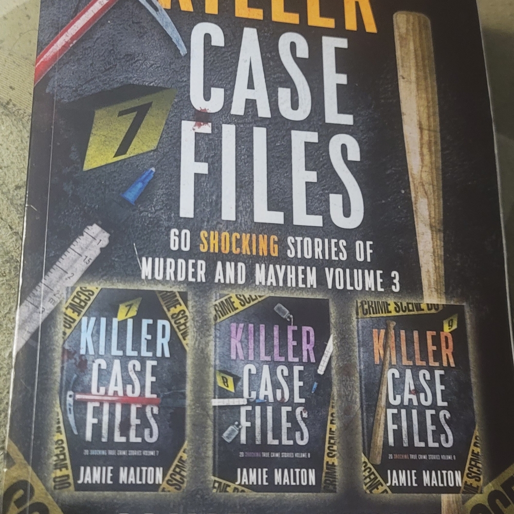 Black and Yellow True Crime Book Display